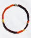 18" Faceted Ruby, Carnelian, and Citrine Rondelle Necklace with Two Tone Diamond Clasp