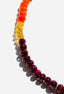 18" Faceted Ruby, Carnelian, and Citrine Rondelle Necklace with Two Tone Diamond Clasp