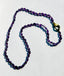 18" 3mm AAA Faceted Barrel Amethyst Necklace with Two Tone Diamond Clasp