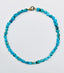 18" Kingman Arizona Turquoise Small Nugget Necklace with Two Tone Diamond Clasp