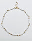 18" AA White Freshwater Biwa and Gold Pyrite Combination Necklace with Gold Fill Clasp and Chain