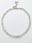 18" AAA Faceted Green Amethyst Graduated Rondelle Necklace with Vermeil Clasp