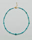 18" Turquoise Combo Necklace with Gold Fill
