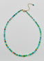 18" Blue Multicolor Opal Necklace with 2"Extension Chain