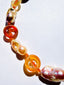 18" Carnelian Donut, Faceted Carnelian Ball, and Natural Baroque Pearl Necklace