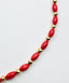 18" Petite Coral Tube and Gold Pyrite Necklace with Gold Fill Clasp and 2T Vermeil Clasp