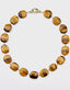 18" Flat Faceted Golden Tigers Eye with Vermeil Clasp
