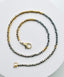 18" Faceted Gold, Silver and Rhodium Petite Pyrite Necklace