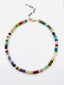 18" Fall Multi Stone Smooth Rondelle Necklace with Gold Filled Clasp