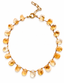 18" Organic Citrine Faceted Teardrop Necklace