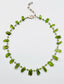 18" Organic Shaped Peridot Mix Neckalce with Gold Fill Clasp