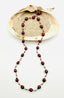 18" 7mm Petite Burgundy Baroque Pearl Necklace with Gold Pyrite
