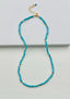 18" Faceted Turquoise Gold Filled Bead Necklace