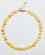 18" Flat Faceted Yellow Opal Necklace with Gold Fill Clasp and Ext Chain