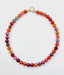 18" Mozambique 10mm Ball Shaped Agate with Vermeil and Diamond Clasp