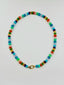 18" Multi Faceted Rondel Necklace with Gold Vermeil Diamond Clasp