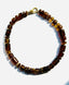 18" Rare Sumatra Amber Necklace with Gold Diamond Skull Clasp