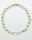 18" Faceted AAA Green Amethyst Nugget with Vermeil and Sterling Silver Diamond Clasp