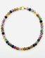 18" Faceted Flourite Tube and Purple Amethyst Ball Necklace
