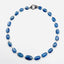 18" AAA Smooth Oval Kyanite Necklace with Sterling Silver Diamond Clasp