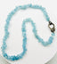 18" German Hand Cut Faceted Aquamarine Necklace