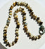 18" Facetred Petrified Wood Rondelle with Sterling Silver Diamond Clasp
