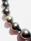 18" Large Tahitian Pearl Necklace with Large Sterling Silver Diamond Clasp
