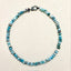 18" Larimar Rondelle Necklace with Large Sterling Silver Diamond Clasp
