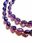 18" Faceted Purple Zircon Teardrop Necklace with Large Sterling Silver Diamond Clasp