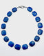 18" Flat Faceted Rectangular Lapis Necklace