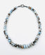 18" Graduated Blue Boulder Opal Smooth Rondell Necklace