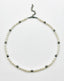 18" 6mm Freshwater Pearl Necklace with Rhodium Faceted Pyrite Balls