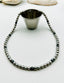 18" Grey Freshwater Pearl Necklace with Black Faceted Hematite with Rhodium, Sterling Silver Clasp