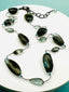 18" Moss Aqua Necklace with Rhodium Clasp