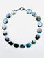 18" Flat Faceted Mystic Labradorite Necklace with Sterling Silver Clasp