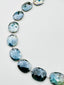18" Flat Faceted Mystic Labradorite Necklace with Sterling Silver Clasp