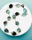 18" Moss Aqua Necklace with Rhodium Diamond Clasp