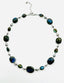 18" Faceted Labradorite Pyrite and Grey 7mm Freshwater Pearl Baroque Combination Necklace with Sterling Silver Clasp
