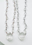 18" AAA Faceted Clear Herkimer Diamond Necklace with Large Organic Herkimer Pendant