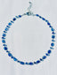 18" Blue Kyanite Pebble and Faceted Rondelle Necklace