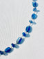 18" Blue Kyanite Pebble and Faceted Rondelle Necklace