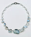 18" Organic Shaped Rainbow Moonstone Cabochon Necklace