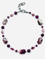 18" Faceted Ruby, Ruby Tourmaline Strawberry Quartz and Freshwater Pearl Necklace