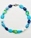 18" Organic Lemon Chrysoprase, Aquamarine, Turquoise, and Sodalite Mix Necklace