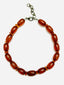 18" Amber Barrel and Chips Necklace