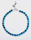 18" Blue Apatite Ball and Rondelle Necklace