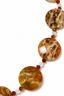 18" Brandy Opal, Orange Hessonite Rondelle, and Rainbow Moonstone Rondelle Necklace