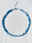 18" Faceted Blue Opal Tube and Peruvian Boulder Opal Necklace