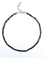 18" 4mm Rectangular Black Spinel Necklace