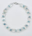 18" Crystal Quartz, Aquamarine, Mystic Blue Moonstone and Mystic Blue Quartz Necklace